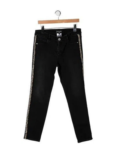 Pre-owned Chanel 2018 Straight Leg Jeans In Black
