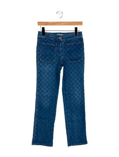 Pre-owned Chanel 2018 Straight Leg Jeans In Blue