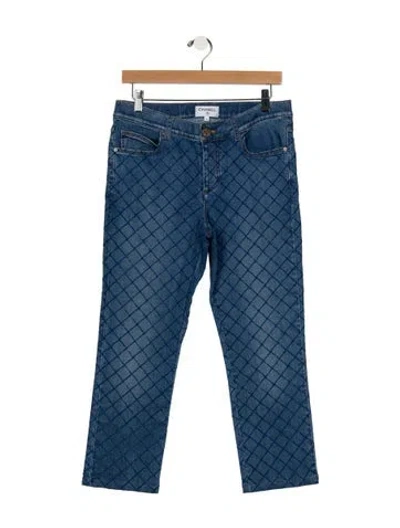 Pre-owned Chanel 2018 Straight Leg Jeans In Blue