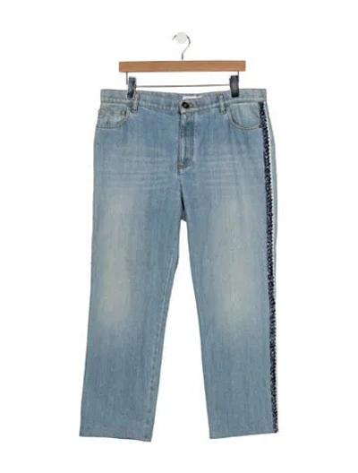 Pre-owned Chanel 2018 Straight Leg Jeans In Blue