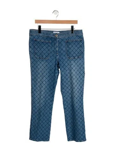 Pre-owned Chanel 2018 Straight Leg Jeans In Blue