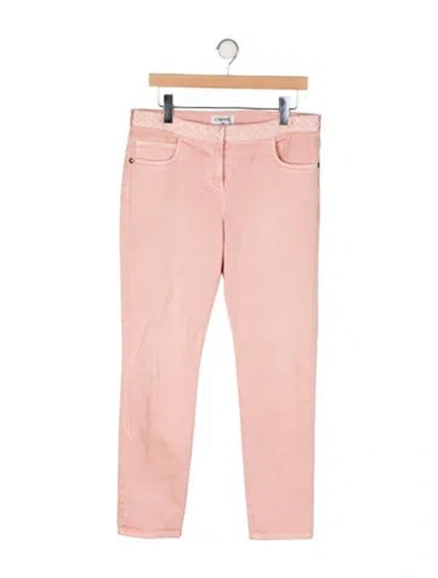 Pre-owned Chanel 2018 Straight Leg Jeans In Pink