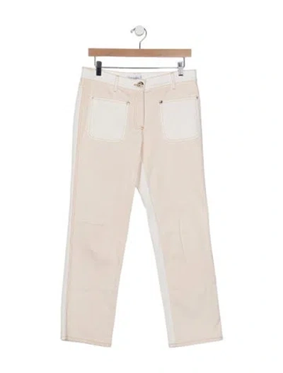Pre-owned Chanel 2018 Straight Leg Jeans W/ Tags In Neutral