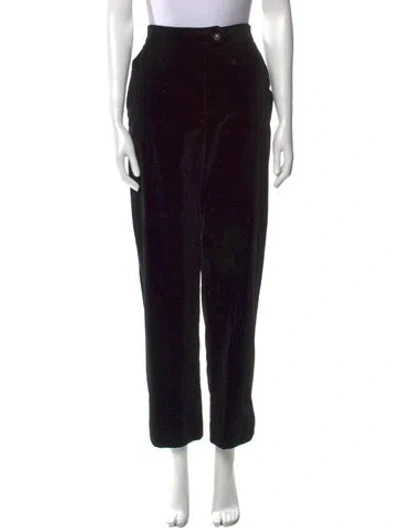 Pre-owned Chanel 2018 Straight Leg Pants In Black