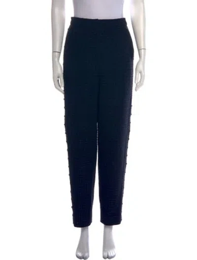 Pre-owned Chanel 2018 Straight Leg Pants In Blue