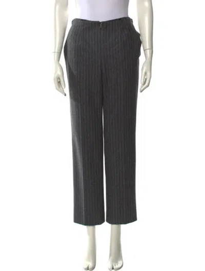 Pre-owned Chanel 2018 Straight Leg Pants In Gray