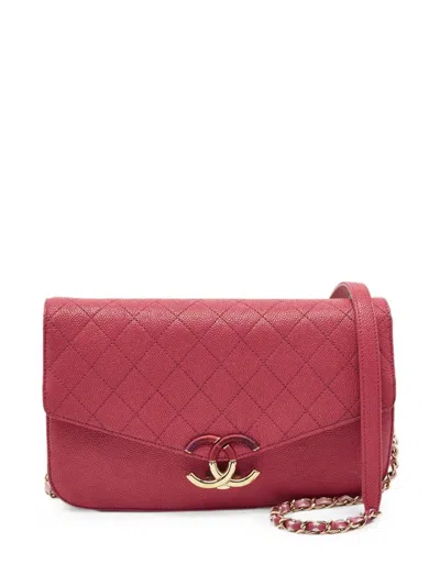Pre-owned Chanel 2018 Thread Around Cuba Flap Leather Shoulder Bag In Pink