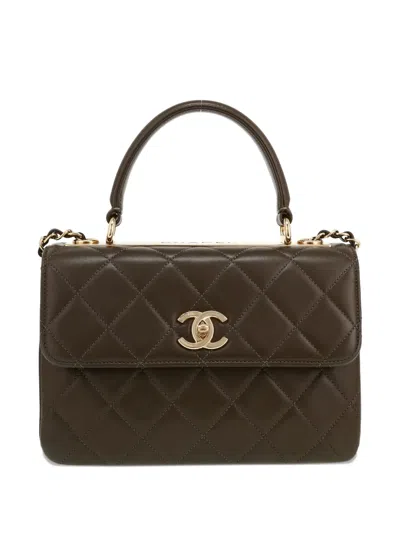 Pre-owned Chanel 2018 Trendy Cc Quilted Leather Tote Bag In Brown