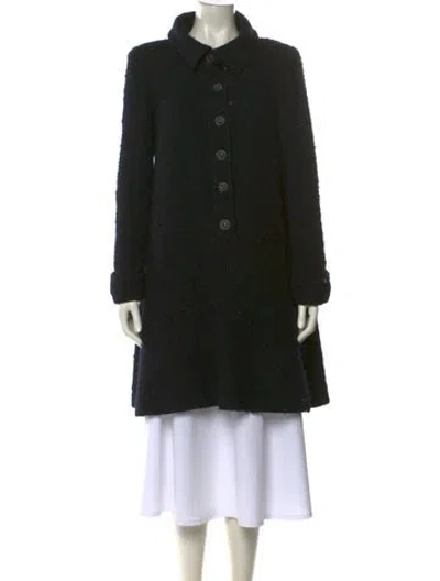 Pre-owned Chanel 2018 Tweed Coat In Black