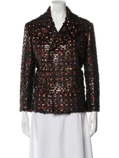 Pre-owned Chanel 2018 Tweed Evening Jacket In Brown