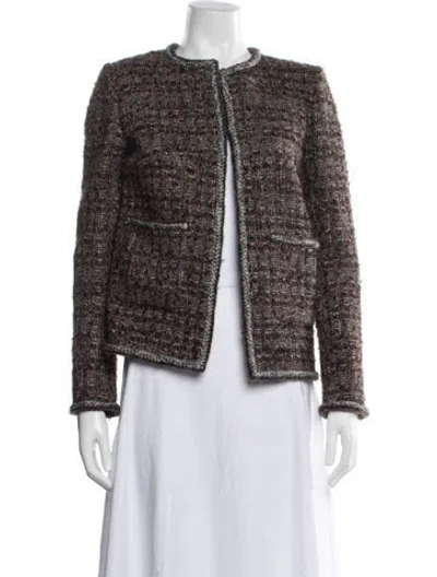 Pre-owned Chanel 2018 Tweed Jacket In Brown