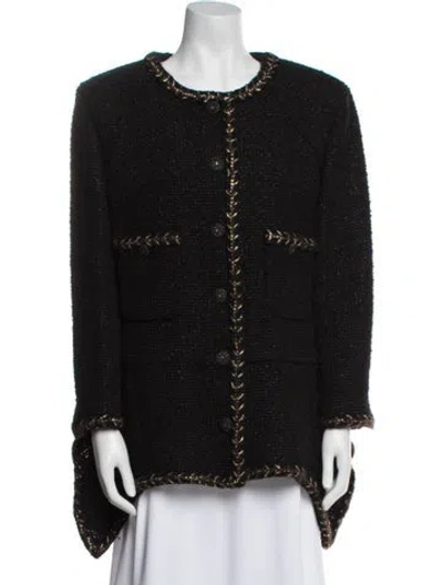 Pre-owned Chanel 2018 Tweed Pattern Evening Jacket In Multi