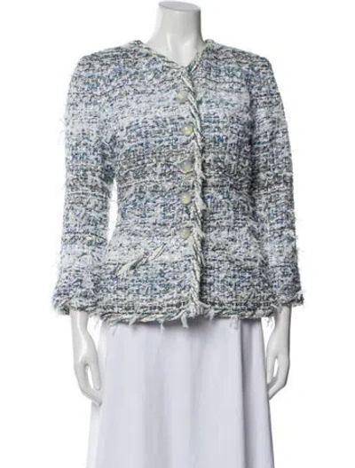 Pre-owned Chanel 2018 Tweed Pattern Evening Jacket In Multi