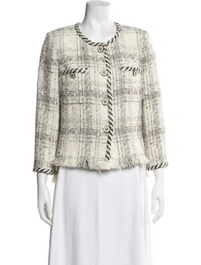 Pre-owned Chanel 2018 Tweed Pattern Jacket In Neutrals