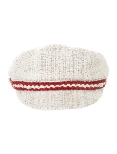 Pre-owned Chanel 2018 Tweed Sailor Cap In Neutral