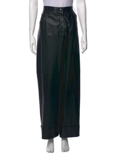 Pre-owned Chanel 2018 Wide Leg Pants In Black