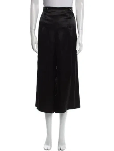 Pre-owned Chanel 2018 Wide Leg Pants In Black