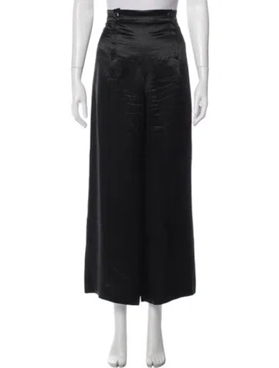 Pre-owned Chanel 2018 Wide Leg Pants In Black