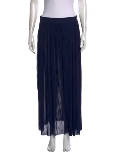 Pre-owned Chanel 2018 Wide Leg Pants In Blue