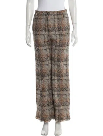 Pre-owned Chanel 2018 Wide Leg Pants In Neutral