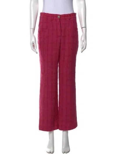Pre-owned Chanel 2018 Wide Leg Pants In Pink