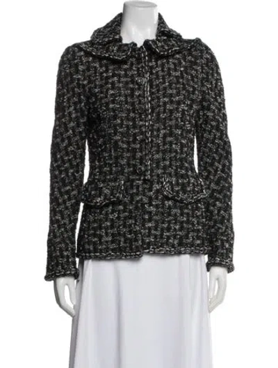 Pre-owned Chanel 2018 Wool Blazer In Black