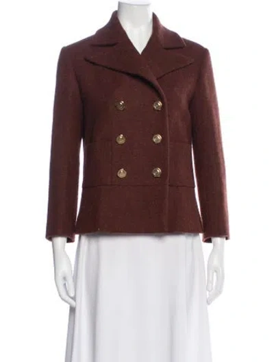 Pre-owned Chanel 2018 Wool Blazer In Brown