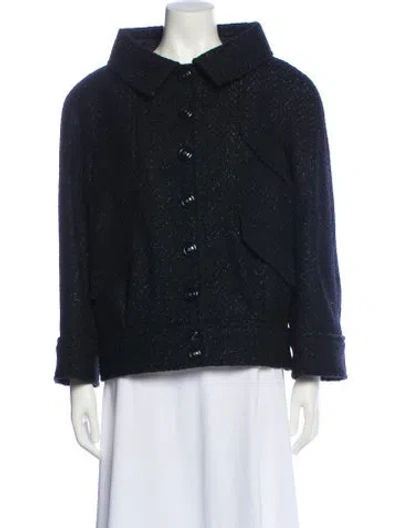 Pre-owned Chanel 2018 Wool Evening Jacket W/ Tags In Black