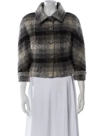 Pre-owned Chanel 2018 Wool Jacket In Gray