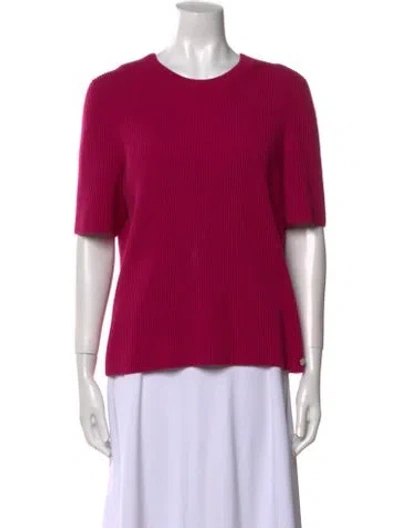 Pre-owned Chanel 2018 Wool T-shirt In Pink