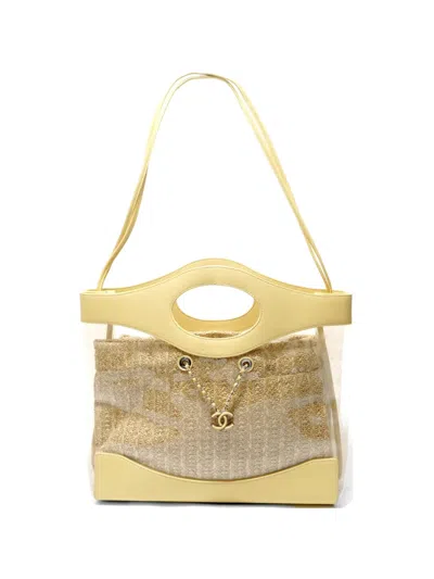 Pre-owned Chanel 2018-2019 31 2way Tote Bag In Yellow