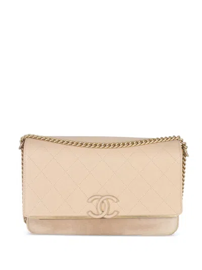 Pre-owned Chanel 2018-2019 Quilted Leather Shoulder Bag In Neutrals
