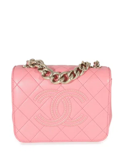 Pre-owned Chanel 2019-2020 Beauty Begins Flap Shoulder Bag In Pink