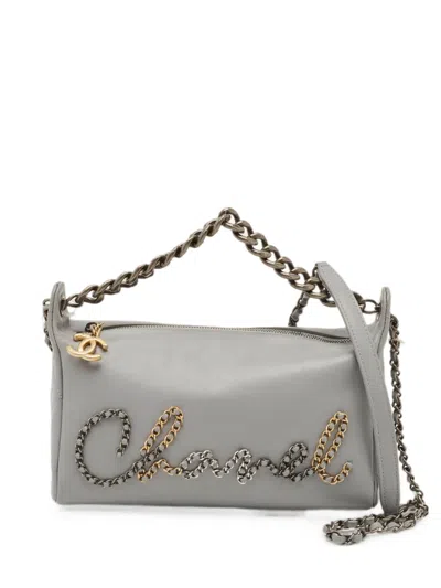 Chanel 2019 20s Quilted Tote Bag In Gray