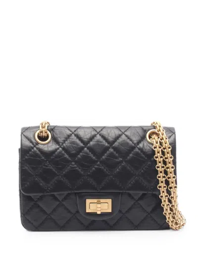Chanel 2019 2.55 Quilted Shoulder Bag In Black