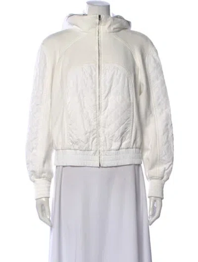 Pre-owned Chanel 2019 Bomber Jacket In White