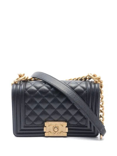Pre-owned Chanel 2019 Boy  Shoulder Bag In Black