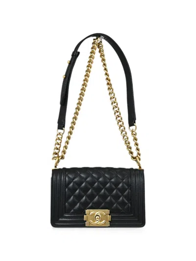 Pre-owned Chanel 2019 Boy Quilted Shoulder Bag In Black