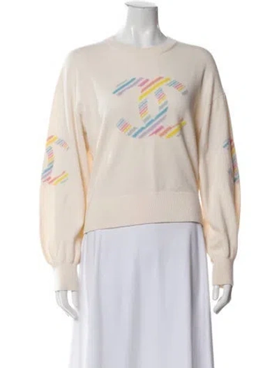 Pre-owned Chanel 2019 Cashmere Sweater In Neutral
