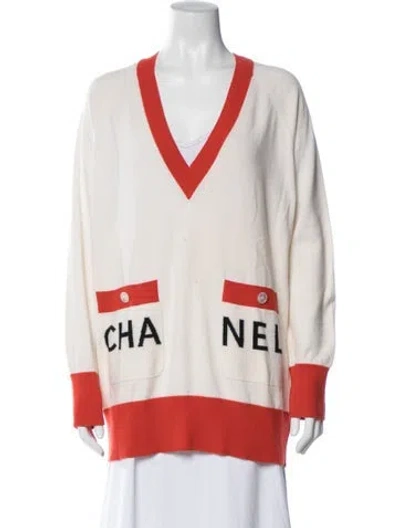 Pre-owned Chanel 2019 Cashmere Sweater In Neutral