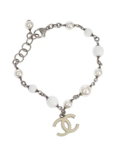 Pre-owned Chanel 2019 Cc Chain Bracelet In Silver