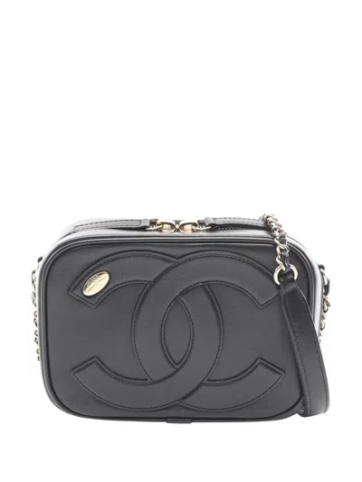 Pre-owned Chanel 2019 Cc Lambskin Camera Bag Crossbody Bag In Black