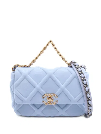 Pre-owned Chanel 2019  19 Shoulder Bag In Blue