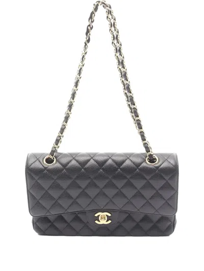 Pre-owned Chanel 2019 Classic Flap Chain Shoulder Bag In Black