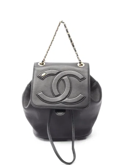 Pre-owned Chanel 2019 Coco Mark Backpack In Black