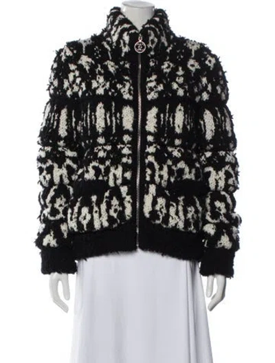 Pre-owned Chanel 2019 Coco Neige Faux Fur Jacket In Black
