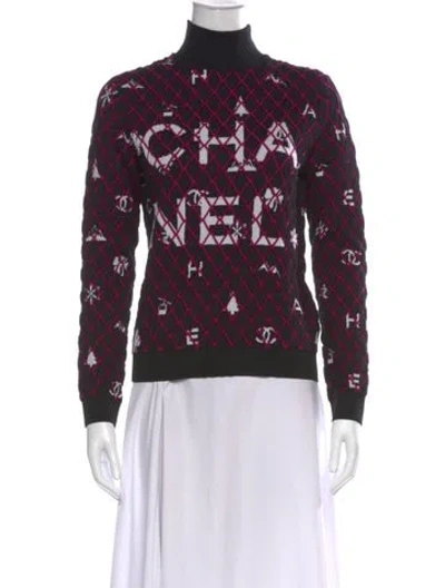 Pre-owned Chanel 2019 Coco Neige Sweater In Black