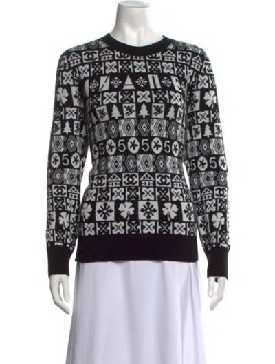 Pre-owned Chanel 2019 Coco Neige Sweater In Black