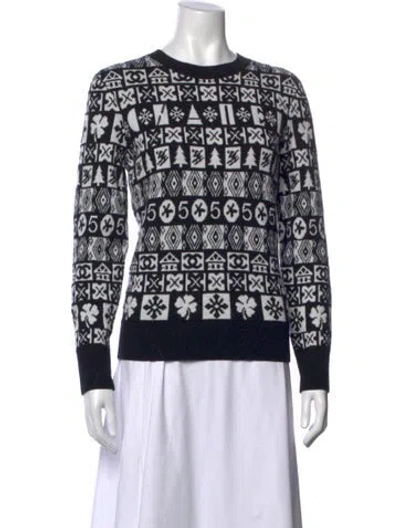Pre-owned Chanel 2019 Coco Neige Sweater W/ Tags In Black