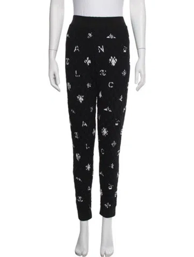 Pre-owned Chanel 2019 Coco Neige Sweatpants In Black